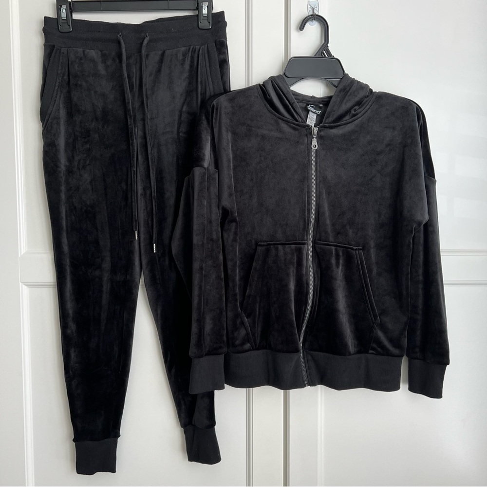 Felina Women’s Black Velour Track Suit